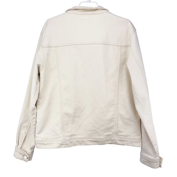 Men's Cream Denim Jacket - Picture 8 of 10